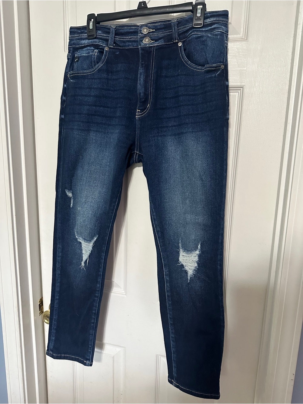 Kancan Dark Indigo Straight Leg Jeans